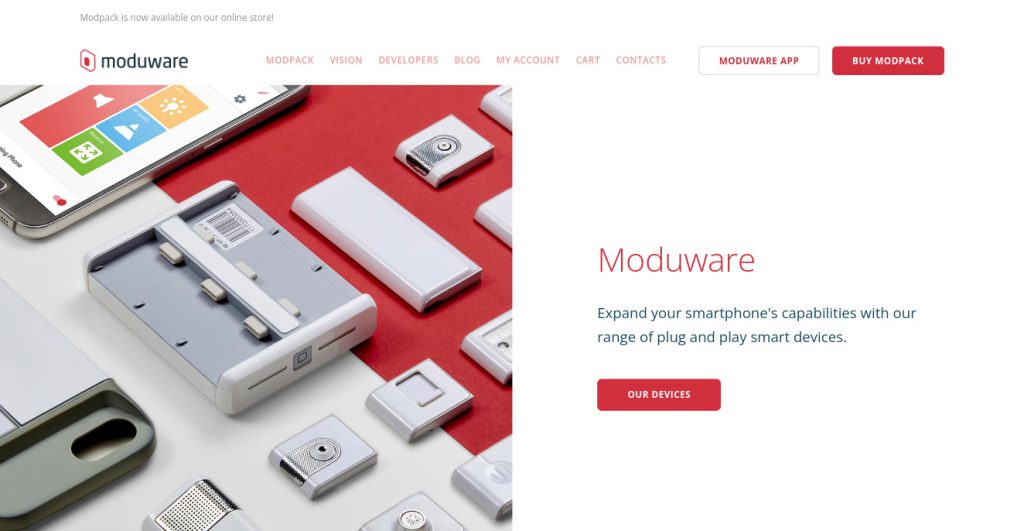 Moduware homepage