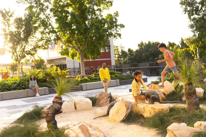 family playing at Tulmur Place