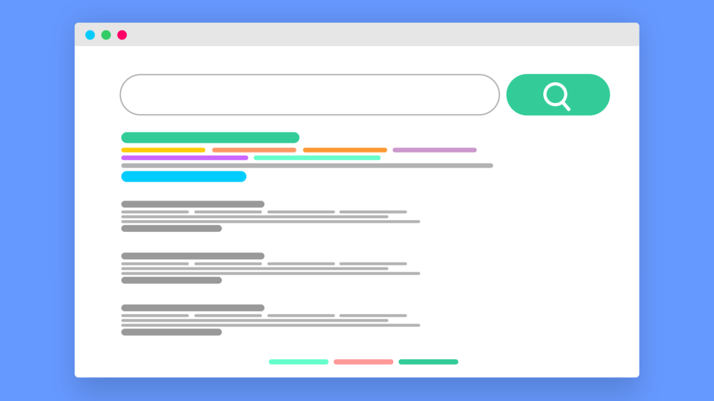 cartoon image of outline of google page