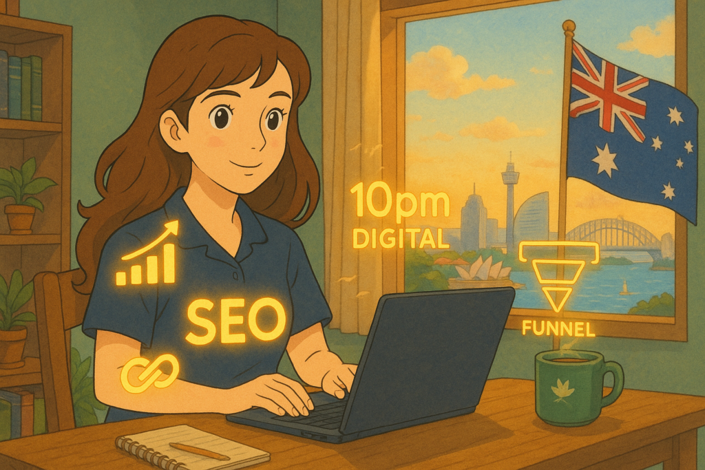 Ghibli style representation of turning author of this blog post into a content creator in Australia