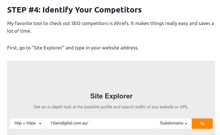 screenshot of a screenshot of Ahrefs