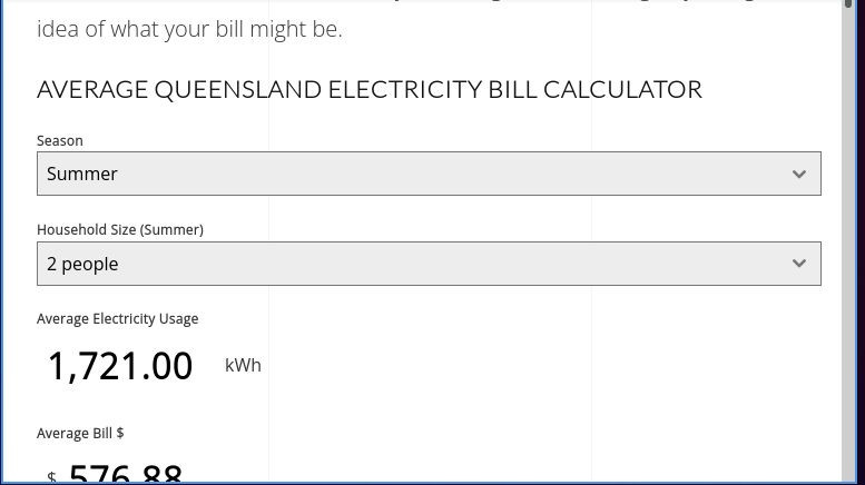 screenshot of calculator for price guide