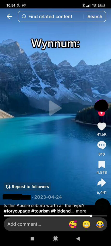 Screenshot of mixing up Queensland with some other country
